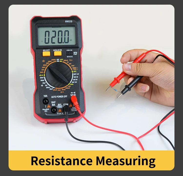 Multimetro Digitale 2000 Counts - Tester DC/AC con Display LCD