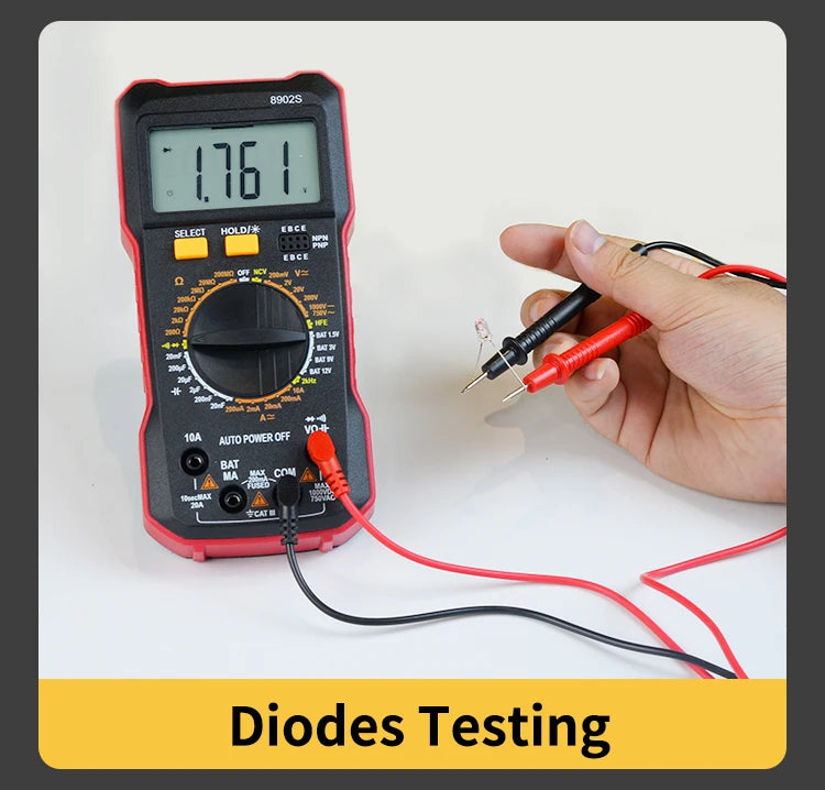 Multimetro Digitale 2000 Counts - Tester DC/AC con Display LCD