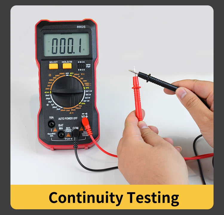 Multimetro Digitale 2000 Counts - Tester DC/AC con Display LCD