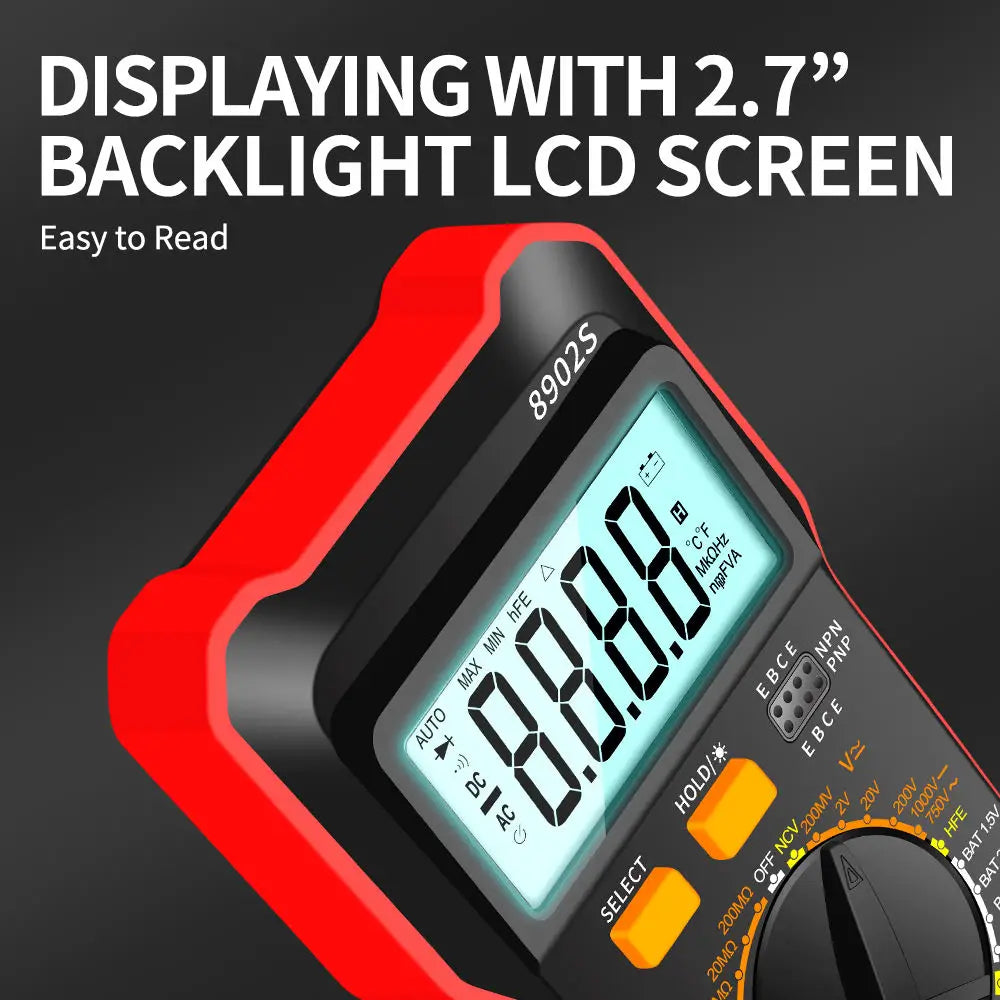 Multimetro Digitale 2000 Counts - Tester DC/AC con Display LCD