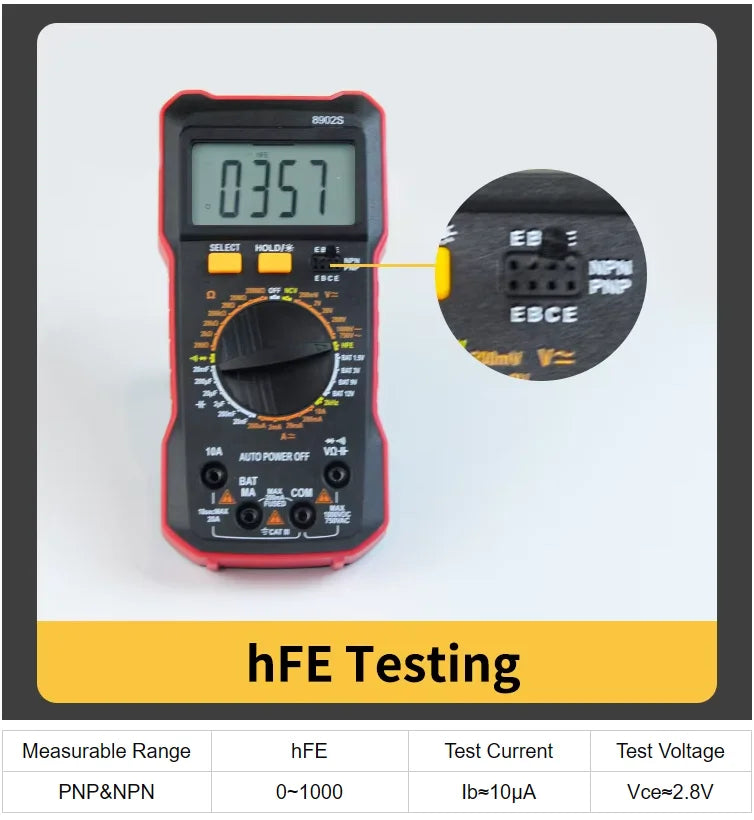 Multimetro Digitale 2000 Counts - Tester DC/AC con Display LCD